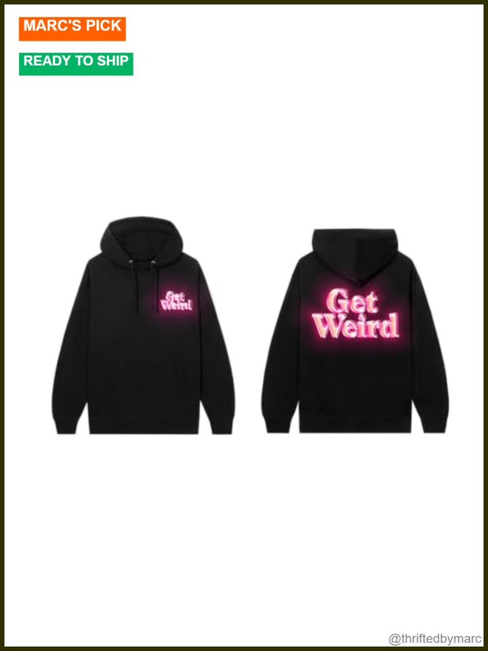 Unisex Graphic Hoodie with Neon Print Cotton Pullover